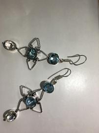 Sky Blue Art Deco Earrings 202//269